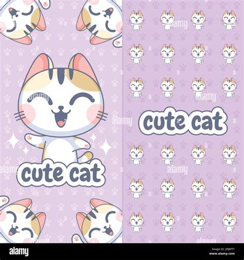 Cute Cat Waving His Hand While Laughing Stock Vector Image And Art Alamy