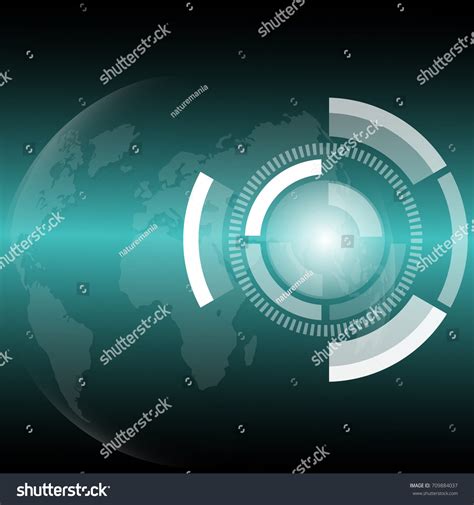 Abstract Technology Globe Background Stock Vector Royalty Free