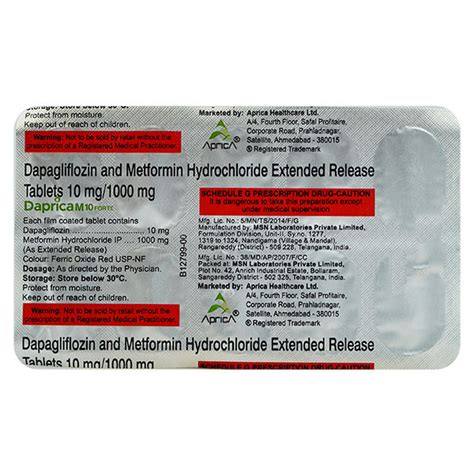 Daprica M Forte Tablet S Price Uses Side Effects Netmeds