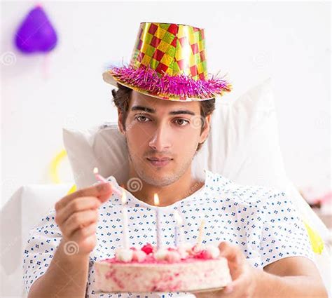 Young Man Celebrating His Birthday In Hospital Stock Image Image Of Funny Happy 289908381