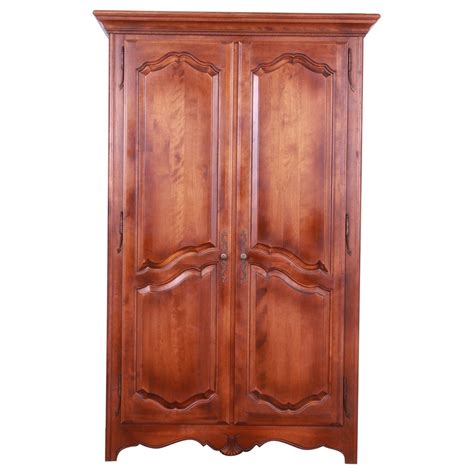 French Country Painted Wardrobe Armoire By Ethan Allen At 1stdibs
