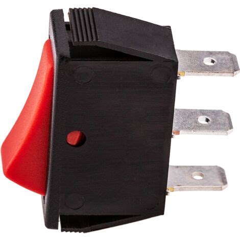 BeMatik Red Rocker Switch SPST 2 Pin