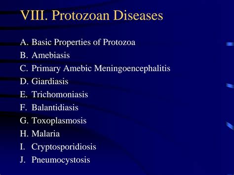 SOLUTION: Protozoan diseases - Studypool