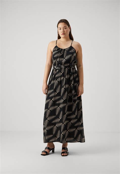 Vero Moda Curve Vmeasy Slit Maxi Dress Maxi Dress Blackkanyablack