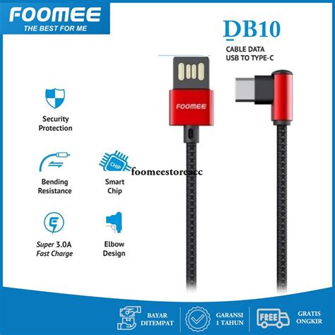 Jual Kabel Data Gaming Foomee Db Cable Casan Type C Derajat Tipe L