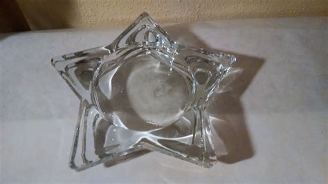 Large Clear Glass Star Shaped Candle Holder Candle Shapes Candle Holders Glass Stars