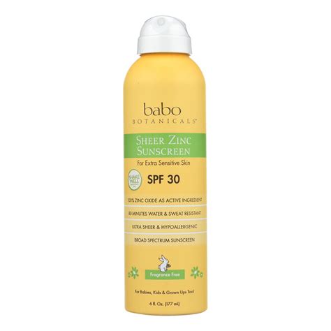 Babo Botanicals Sunscreen - Fragrance Free - Case Of 1 - 6 Fl Oz.