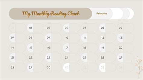 Monthly Reading Chart Can Be Personalized On Demand Etsy