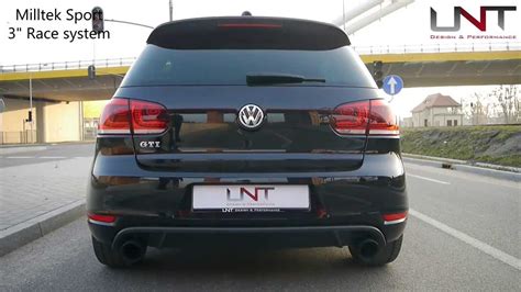 VW Golf MKVI GTI With Milltek Sport Cat Back Race Exhaust YouTube