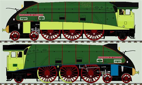 LNER A4 liveries - 60010 / 4489 mid restoration by 2509-Silverlink on DeviantArt