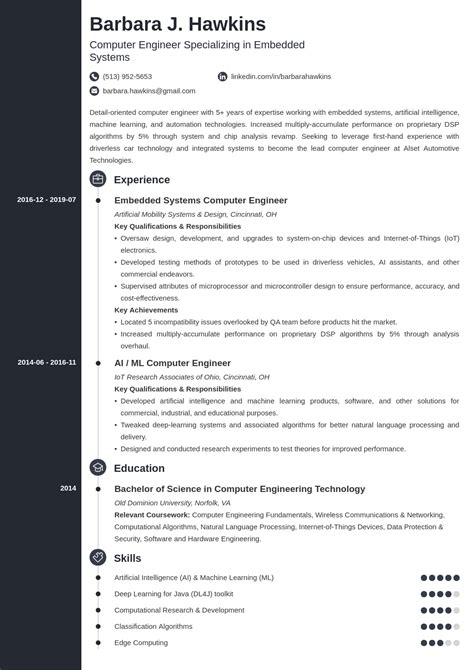 Computer Engineering Resume Examples Template Guide