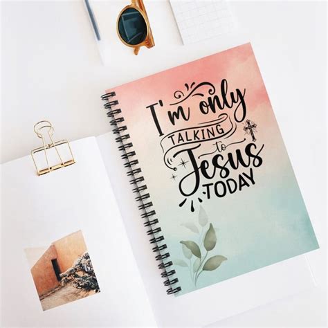 Christian Notebook I M Only Talking To Jesus Today Spiral Notebook