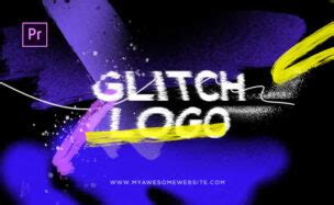 Free Template Premiere Pro Glitch Grunge Distortion Logo Intro Archives