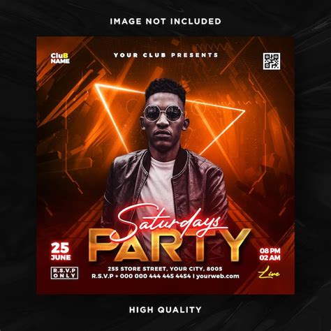 Premium Psd Night Club Party Flyer Template And Social Media Design