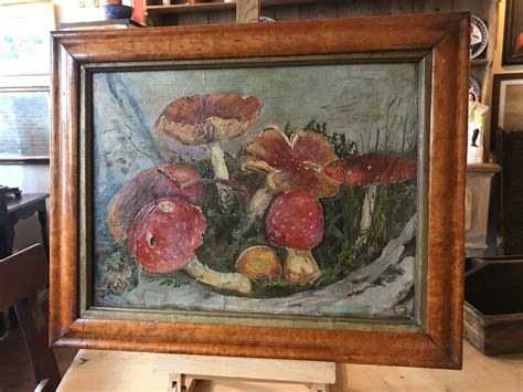 Antiques Atlas Oil On Canvas Fungi