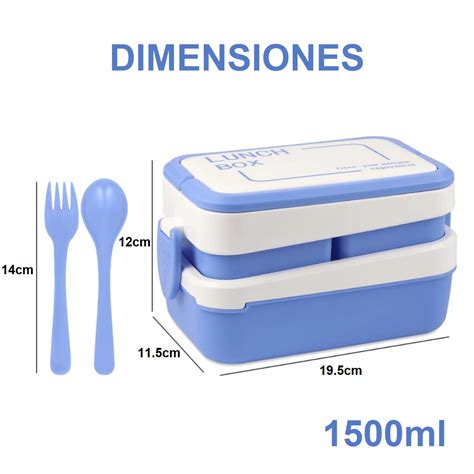 Lonchera Portaviandas 2 Niveles Almuerzo Caliente 1500ml Moda De