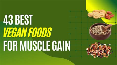 43 Best Vegan Foods For Muscle Building High Protein Vegan Food List Youtube