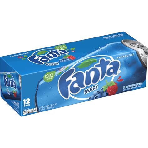 Fanta Berry Soda Fridge Pack Cans Fl Oz Pack Soft Drinks