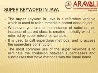 Super And Final In Java Ppt