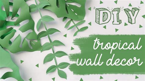 Diy Easy Tropical Wall Decor Indonesia Youtube