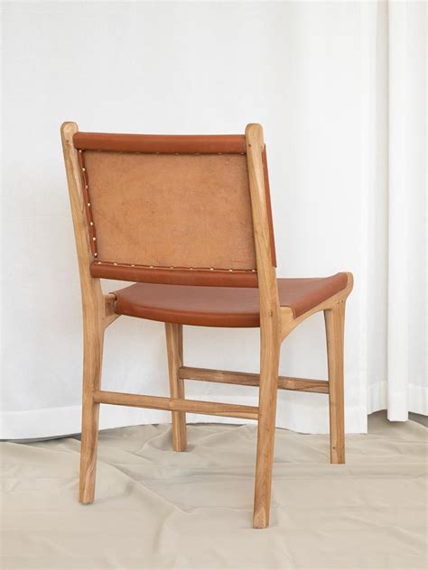 Hyde Leather Dining Chair Tan Hendrix