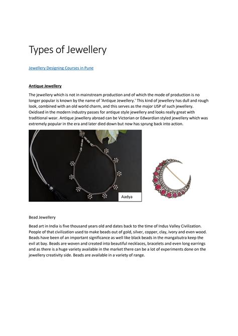 Types of Jewellery by insdkothrud - Issuu