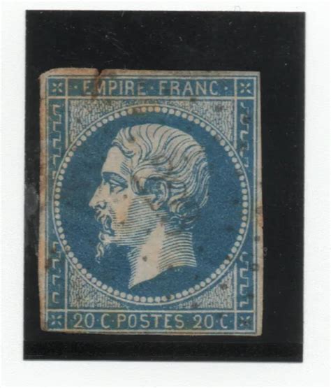 Timbre De France N Napol On Iii C Type Ii Oblit R Bleu