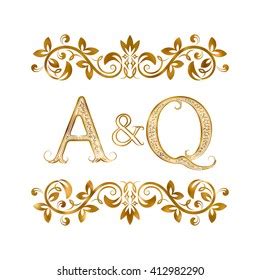 Aa Vintage Initials Logo Symbol Letters Stock Vector Royalty Free