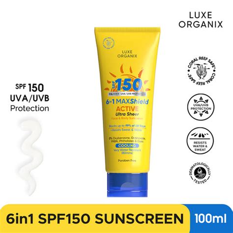 Luxe Organix Spf 150 Maxshield Face And Body Sunscreen 100ml Pinay Glow