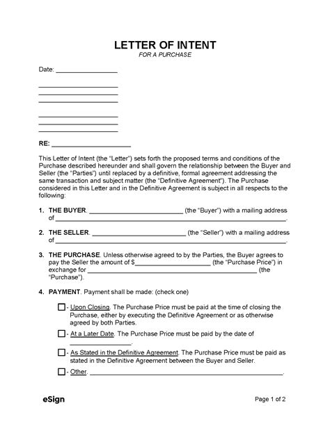 Letter Of Intent Vs Purchase Order Infoupdate Org