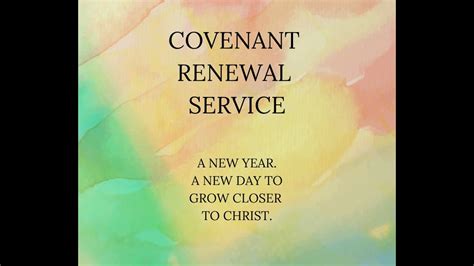 Covenant Renewal Service Live January 1st YouTube