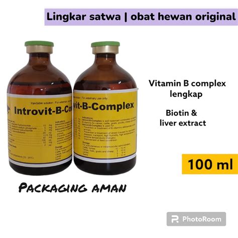 Jual Introvit B Complex Ml Vitamin B Complex Injeksi Hewan