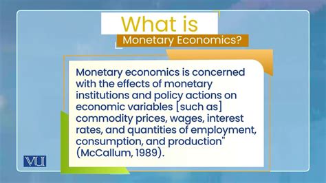 Introduction To Monetary Economics What Is Monetary Economics