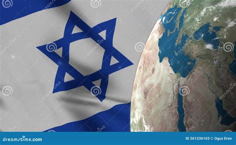 Israel Flag And Israel Map On Earth Globe 4K Stock Video Video Of