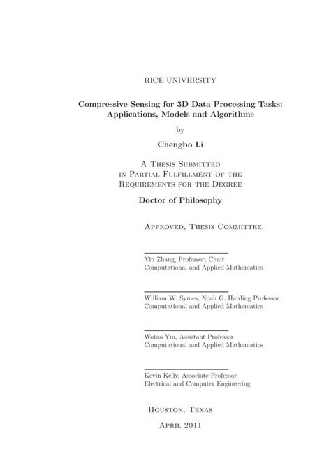 Pdf Rice Universityoptimization L Tval Cbl Phd Thesis