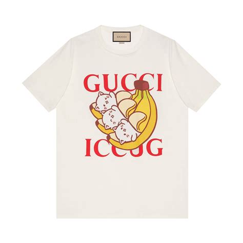 Sasom เสื้อผ้า Gucci Bananya T Shirt White เช็คราคาล่าสุด