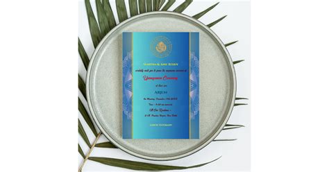 Upanayanam Aka Hindu Holy Thread Janeu Ceremony Om Invitation Zazzle