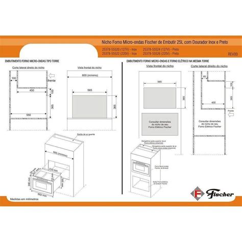 Micro Ondas Fischer De Embutir Litros Dourador Preto