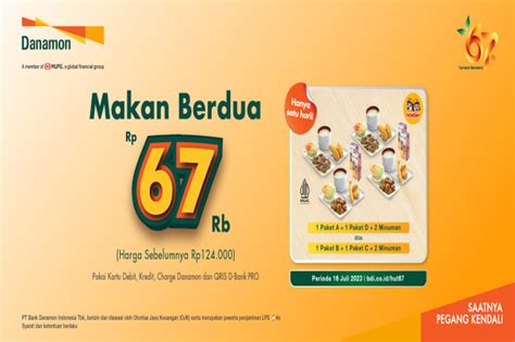 Hut Ke Danamon Gandeng Hokben Hadirkan Promo Paket Makan Berdua