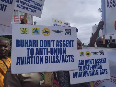 Pictorial Aviation Workers Protest In Abuja