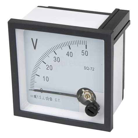 Sq 72 V50 72 72mm 50v Pointer Ac Voltmeter Sq 72 Series Analog Volt Meter 72x72 Mm Size