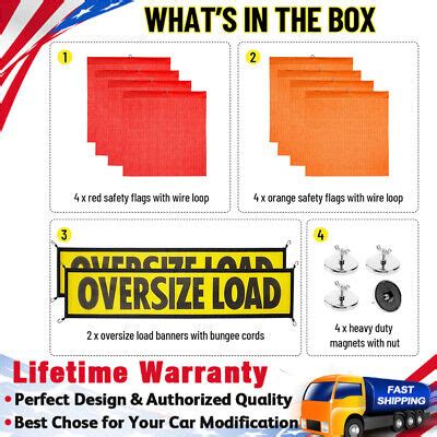 New Oversize Load Banners Safety Flags For Trucks With Heavy Duty