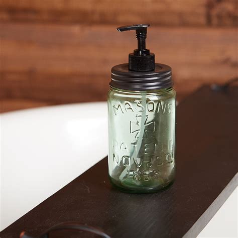 Mason Jar Soap Dispenser Primitive Star Quilt Shop