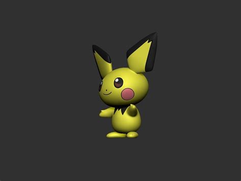 Pokemon Pichu 3d Model 3d Printable Cgtrader