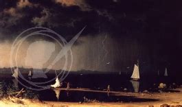 Thunder Storm On Narragansett Bay By Martin Johnson Heade Reproduction