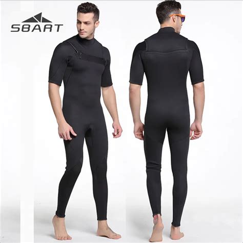 Sbart New 3mm Mens Wetsuit Black Chest Zip Thermal Stinger Suit One