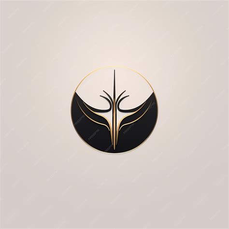 Premium AI Image | a black and gold logo with a design on it