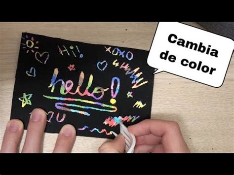 Como Hacer Papel M Gico Que Cambia De Color Diy Scratch Paper Youtube