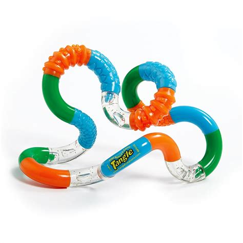 Tangle Jr. Textured, Sensory Toy, Brain Teaser, Fidget Toy, Stress ...