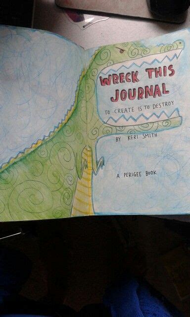 Wreck This Journal Title Page Wreck This Journal Sketch Book Journal